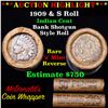 Image 1 : Indian cent 1c orig roll, 1909 end S other end