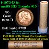 Image 1 : Uncirculated shotgun Lincoln 1c roll, 1973-d 50 pcs Brandt Wrapper