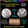 Image 1 : ***Auction Highlight*** 1885 & CC Uncirculated Morgan Dollar Shotgun Roll DMPL reverse (fc)