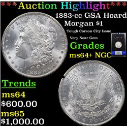 ***Auction Highlight*** NGC 1883-cc GSA Hoard Morgan Dollar $1 Graded ms64+ By NGC (fc)