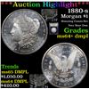 Image 1 : ***Auction Highlight*** 1880-s Morgan Dollar $1 Graded Choice Unc+ DMPL By USCG (fc)