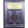 Image 4 : ***Auction Highlight*** 1851 Braided Hair Large Cent 1c Graded Choice Unc BN By USCG (fc)