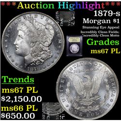 ***Auction Highlight*** 1879-s Morgan Dollar $1 Graded GEM++ PL By USCG (fc)