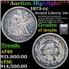 Image 1 : ***Auction Highlight*** 1873-cc Seated Liberty Dime 10c Graded xf details By USCG (fc)