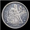 Image 2 : ***Auction Highlight*** 1873-cc Seated Liberty Dime 10c Graded xf details By USCG (fc)