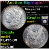 Image 1 : ***Auction Highlight*** 1888-s Colorfully Toned Vam 1D R5 Morgan Dollar $1 Graded Select+ Unc BY USC