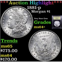 ***Auction Highlight*** 1881-p Morgan Dollar $1 Graded Choice+ Unc By USCG (fc)