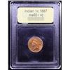 Image 4 : ***Auction Highlight*** 1887 Indian Cent 1c Graded Gem+ Unc RD By USCG (fc)