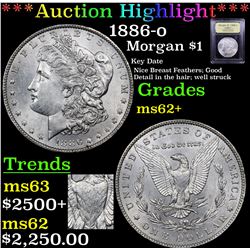 ***Auction Highlight*** 1886-o Morgan Dollar $1 Graded Select Unc By USCG (fc)