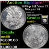 Image 1 : ***Auction Highlight*** 1878-p 8tf Vam 17 Morgan Dollar $1 Graded GEM+ Unc By USCG (fc)