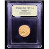 Image 4 : ***Auction Highlight*** 1911-p Gold Indian Half Eagle $5 Graded Choice+ Unc By USCG (fc)