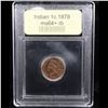 Image 4 : ***Auction Highlight*** 1878 Indian Cent 1c Graded Choice+ Unc RB By USCG (fc)