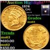 Image 1 : ***Auction Highlight*** 1874 Gold Dollar $1 Graded Select Unc By USCG (fc)