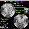 Image 1 : ***Auction Highlight*** 1881-s Morgan Dollar $1 Graded GEM++ Unc By USCG (fc)