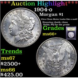 ***Auction Highlight*** 1904-o Morgan Dollar $1 Graded GEM++ Unc By USCG (fc)