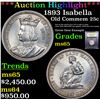 Image 1 : ***Auction Highlight*** 1893 Isabella Isabella Quarter 25c Graded GEM Unc By USCG (fc)