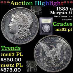 ***Auction Highlight*** 1885-s Morgan Dollar $1 Graded Select Unc PL By USCG (fc)