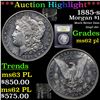 Image 1 : ***Auction Highlight*** 1885-s Morgan Dollar $1 Graded Select Unc PL By USCG (fc)