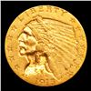 Image 2 : ***Auction Highlight*** 1915-p Gold Indian Quarter Eagle $2 1/2 Graded Select+ Unc By USCG (fc)