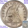 Image 6 : ***Auction Highlight*** 1870-p Seated Liberty Dollar $1 Graded Select Unc By USCG (fc)