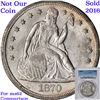 Image 8 : ***Auction Highlight*** 1870-p Seated Liberty Dollar $1 Graded Select Unc By USCG (fc)