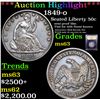Image 1 : ***Auction Highlight*** 1849-o Seated Half Dollar 50c Graded Select Unc By USCG (fc)
