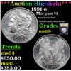 Image 1 : ***Auction Highlight*** 1891-o Morgan Dollar $1 Graded Select+ Unc By USCG (fc)