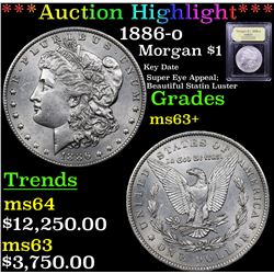 ***Auction Highlight*** 1886-o Morgan Dollar $1 Graded Select+ Unc By USCG (fc)