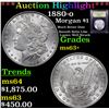Image 1 : ***Auction Highlight*** 1880-o Morgan Dollar $1 Graded Select+ Unc By USCG (fc)
