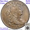 Image 10 : *Highlight Of Entire Auction* 1798 2nd Hair S-184 Draped Bust  1c Graded Select Unc BN By USCG (fc)