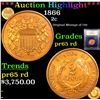 Image 1 : Proof ***Auction Highlight*** 1866 Two Cent Piece 2c Graded Gem Proof Red By USCG (fc)