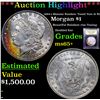 Image 1 : ***Auction Highlight*** 1884-o Monster Rainbow Toned Vam 41 R5 Morgan Dollar $1 Graded GEM+ Unc By U
