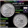 Image 1 : ***Auction Highlight*** 1830 LM-13 Capped Bust Half Dime 1/2 10c Graded Select Unc BY USCG (fc)