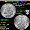 Image 1 : ***Auction Highlight*** 1898-p Vam 2A R5 Morgan Dollar $1 Graded GEM+ Unc By USCG (fc)