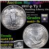 Image 1 : ***Auction Highlight*** 1917-s Ty I Standing Liberty Quarter 25c Graded Select Unc+ FH By USCG (fc)