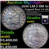 Image 1 : ***Auction Highlight*** 1836 LM-5 SM 5c Capped Bust Half Dime 1/2 10c Graded GEM Unc By USCG (fc)