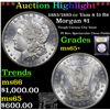 Image 1 : ***Auction Highlight*** 1883/1883-cc Vam 8 I3 R6 Morgan Dollar $1 Graded GEM+ Unc BY USCG (fc)