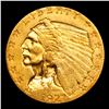 Image 2 : ***Auction Highlight*** 1927-p Gold Indian Quarter Eagle $2 1/2 Graded Select Unc By USCG (fc)