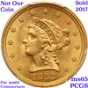 Image 6 : ***Auction Highlight*** 1853-p Gold Liberty Quarter Eagle $2 1/2 Graded GEM+ Unc By USCG (fc)