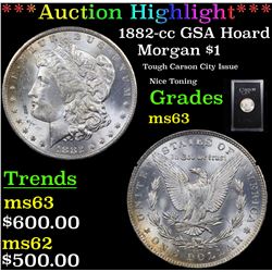 ***Auction Highlight*** 1882-cc GSA Hoard Morgan Dollar $1 Grades Select Unc (fc)