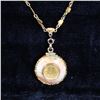 Image 5 : ***Auction Highlight*** 1849-o Gold $1 Mounted On a Beautiful Opal W/ 14k Gold Nugget Chain & 14k Go
