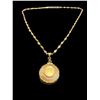 Image 6 : ***Auction Highlight*** 1849-o Gold $1 Mounted On a Beautiful Opal W/ 14k Gold Nugget Chain & 14k Go
