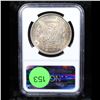 Image 3 : NGC 1880-p Rainbow Toned Morgan Dollar $1 Graded ms63 By NGC