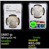 Image 1 : NGC 1887-p Morgan Dollar $1 Graded ms63 By NGC