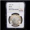 Image 2 : NGC 1887-p Morgan Dollar $1 Graded ms63 By NGC