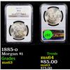 Image 1 : NGC 1885-o Morgan Dollar $1 Graded ms63 By NGC