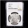 Image 2 : 1888-p Morgan Dollar $1 Graded ms63 By NGC