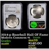 Image 1 : NGC 2014-p Baseball Hall Of Fame Modern Commem Dollar $1 Graded ms69 By NGC