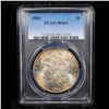 Image 2 : 1884-p Colorfully Toned Morgan Dollar $1 Graded ms63 By PCGS