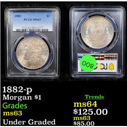 PCGS 1882-p Morgan Dollar $1 Graded ms63 By PCGS